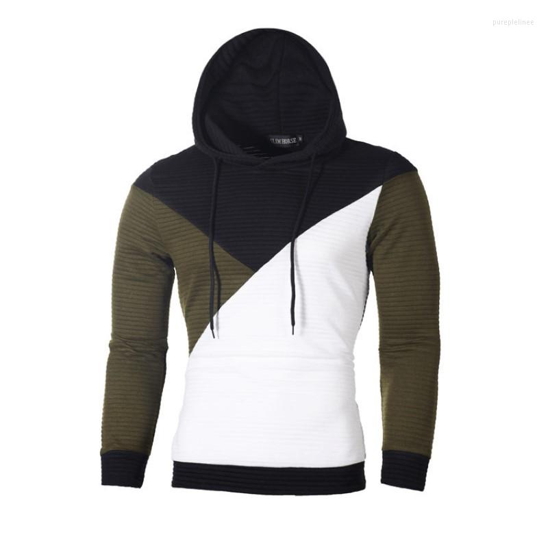 

Men' Hoodies QRWR 2023 Autumn Patchwork Casual Pullover Long Sleeve Sweatshirt Fashion Loose Hoodie Plus Size -5XL, 02