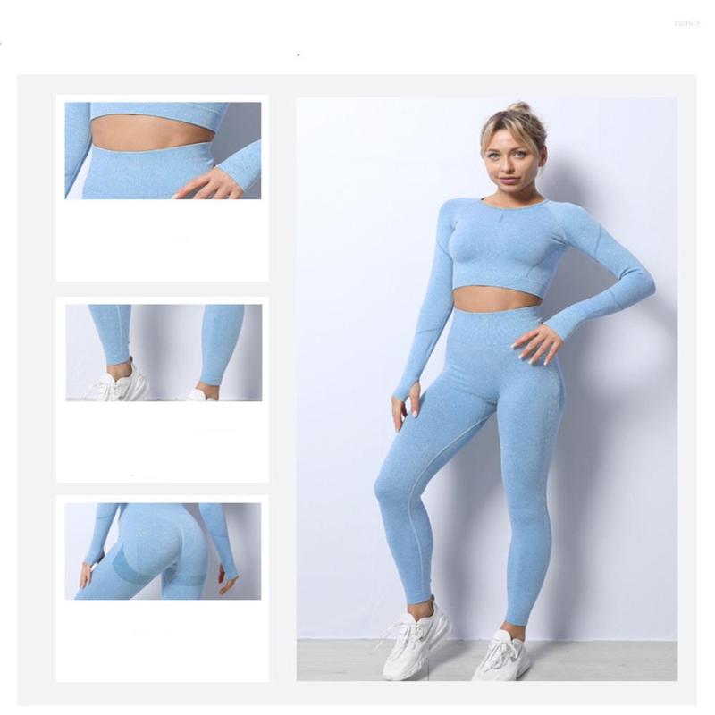 

Active Sets Seamless Women Yoga Set Workout Shirts Sport Leggings 2 Piece Crop Top Bra Gym Suit Fitness, Skin 2pcs