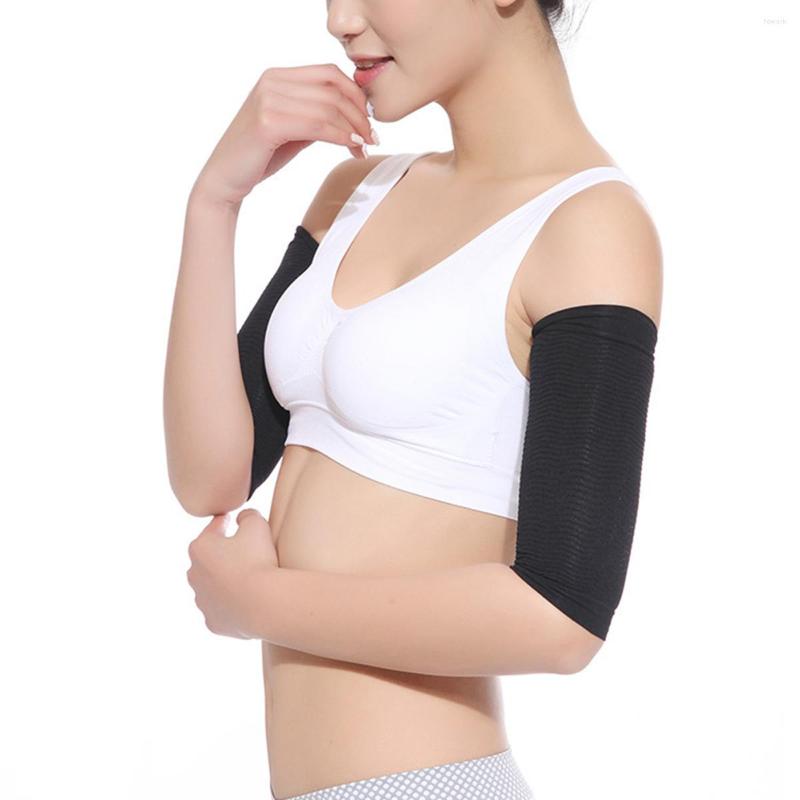 

Knee Pads Women Elastic Compression Arm Sleeves Weight Loss Shaper Slimming Calories Support Elbow Sock Massager Wraps, Black