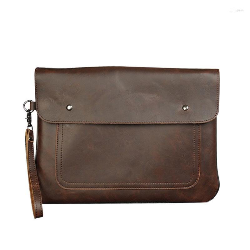 

Briefcases The Trend Of Crazy Horse Man Holding A Briefcase Bag W3-038, Khaki