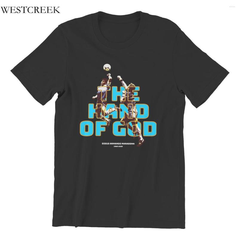 

Men' T Shirts T-shirt THE HAND OF GOD DIEGO ARMANDO MARADONA Print Vintage Punk Retro Top Quality Tees 35254, Black