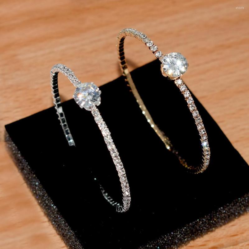 

Bangle Skysuk Fashion Simple Zirconia Shining Rhinestone Bangles For Women Bridal Wedding Christmas Gift In Jewelry