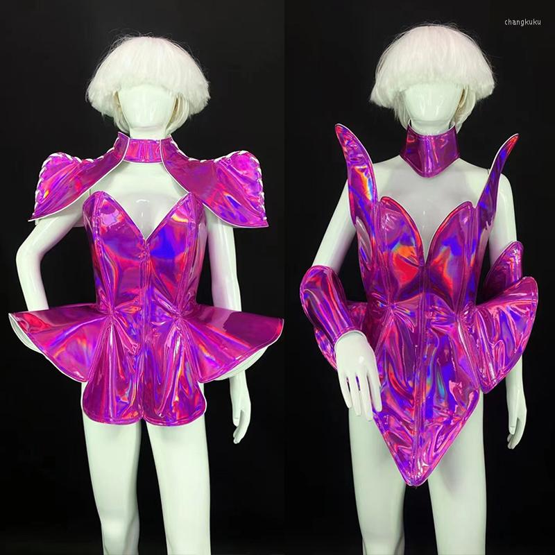 

Stage Wear Laser-Pink Dress Costume Women Singer Gogo Dancer Outfit Carnival Rave Nightclub Dance Clothes Bar Dj Show Clothing BL8826, Style 2