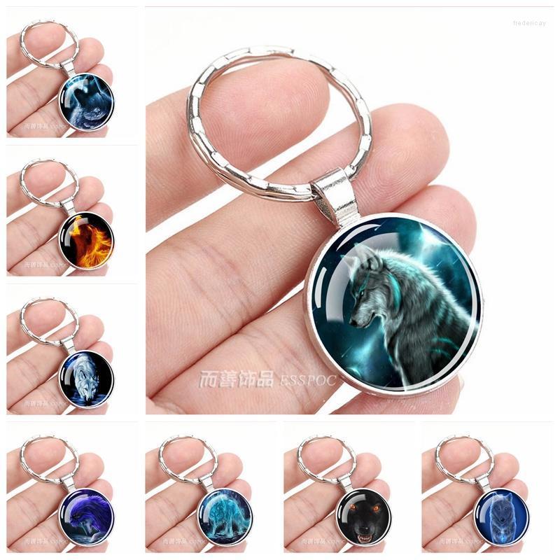 

Keychains Esspoc Steampunk Wolf Keychain Anime Howling Fire Keyrings For Women Men Jewelry Accessories Wholesale Dropship Fred22