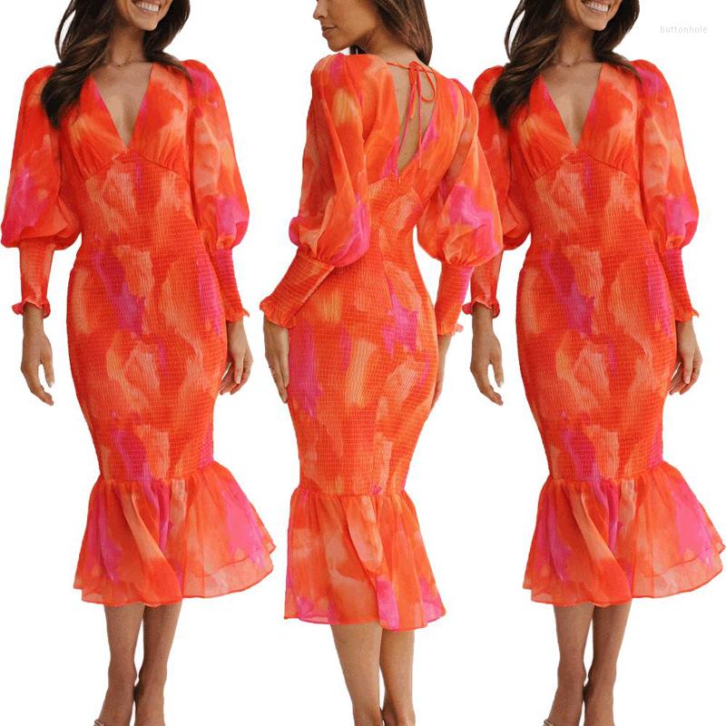 

Women' Swimwear Swimsuit With Cover Up Set Women Summer Casual Dress 2023 Ins Period Sexy Hubble Bubble Long Sleeve Neck Print Polyester, Red