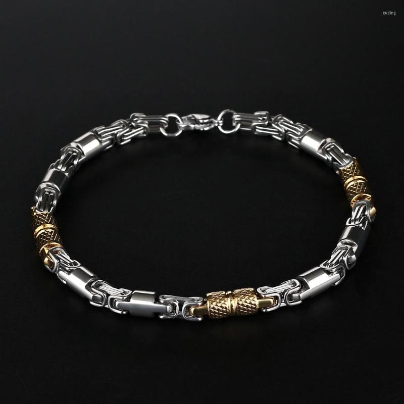 

Charm Bracelets WANGAIYAO Personality Stainless Steel Bracelet Male Fashion Bamboo Chain Simple Female Jewelry Holiday Gif