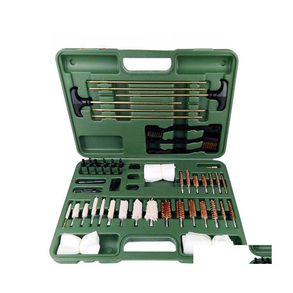 

Others Tactical Accessories Airsoft Ar 15 Plastic Box Copper Rod Tube Brush Brass Cleaning Kit Set For Hunting Pistol Rifle Scope Dr Dhvfy, Green