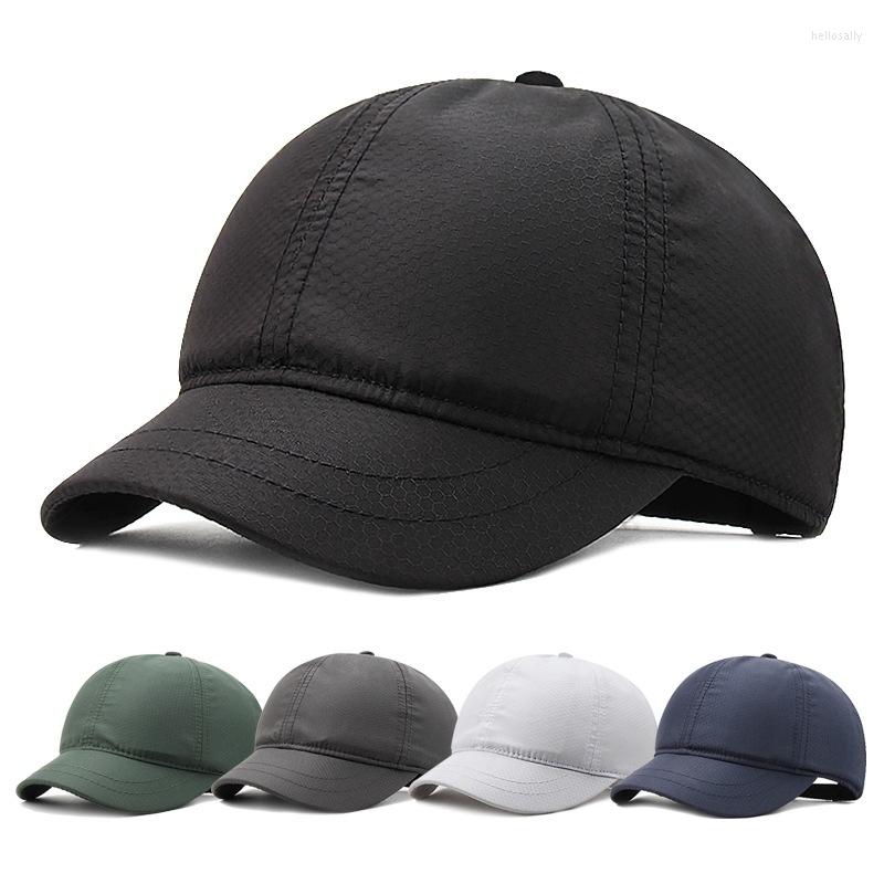 

Ball Caps Adjustable Solid Color Quick Dry Shade Trucker Cap Men Short Brim Sun Protection Spring Summer Unisex Baseball Dad Hat, Wt