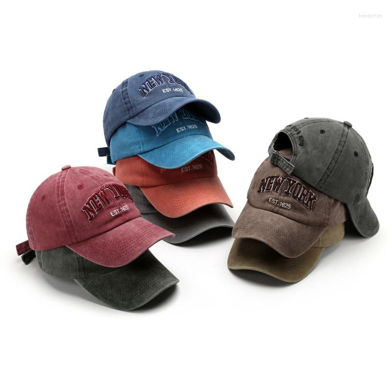 

Ball Caps Wholesale Unisex Baseball Cap Washed Cotton Dad Hat Vintage Hats For Men Letter Embroidery Snapback Women, Black