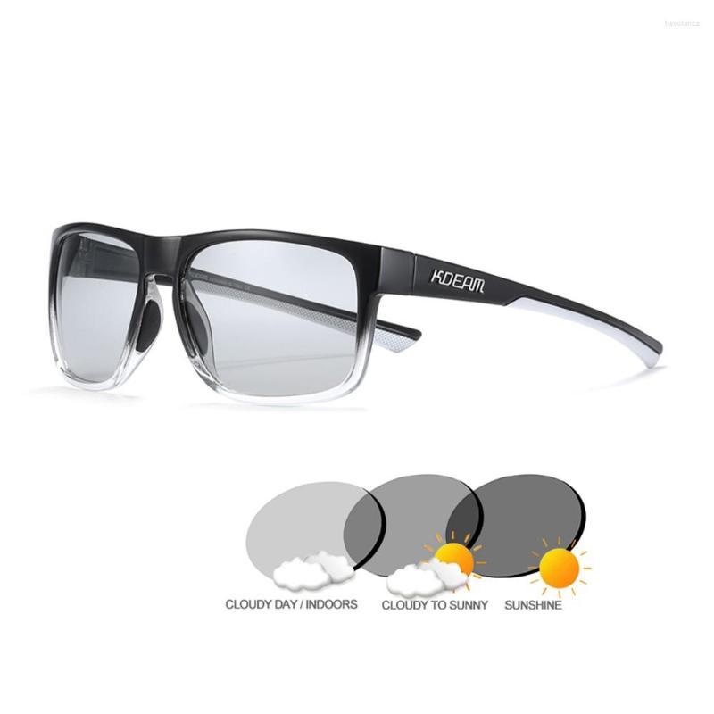 

Sunglasses KDEAM Brand Pochromic Polarized Eyewear Unisex Square Shades UV400 Mirrored Glasses For Driving Hiking Fishing