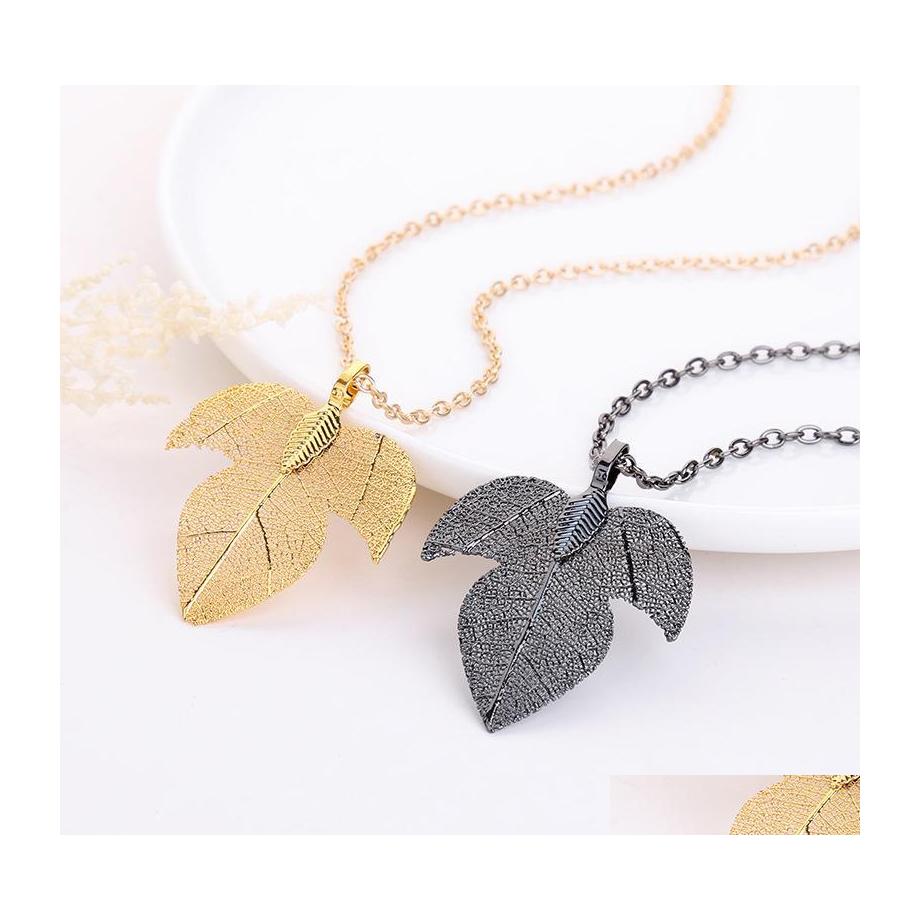

Pendant Necklaces Leaf Necklace Maxi Jewelry Sweater Chokeres Ladies Girls Special Leaves Pendants Drop Delivery Dhiqy