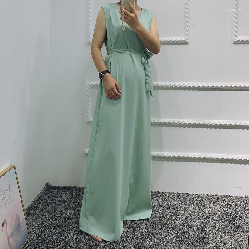 

Ethnic Clothing Fashion Nida Islamic Inside Abayas Robes Sleeveless Dress French Stylish Modesty Long Abaya Mujer Musulmana