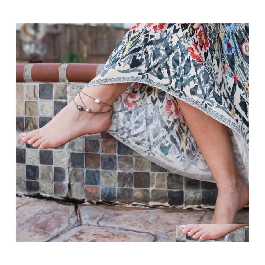 

Anklets Summer Beach Pearl Bohemian 3 Layers Foot Jewelry Tassel Leg Chain Anklet Bracelet For Women Accessories Drop Delivery Ot5Sd