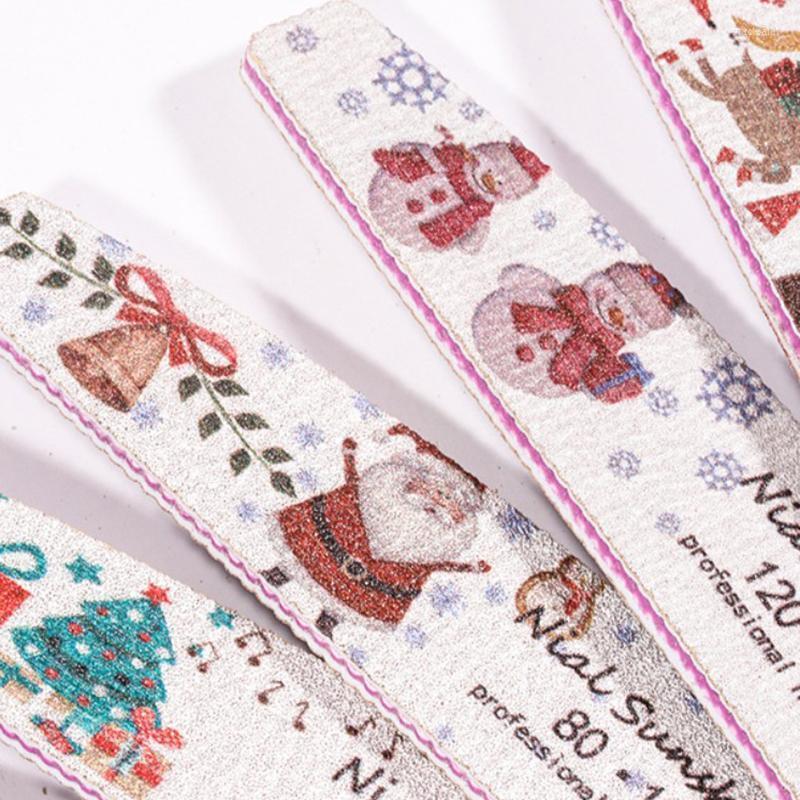 

Nail Files 5Pcs/Lot Buffs For Manicure XMas Santa Claus Style Art File Kit Stac22