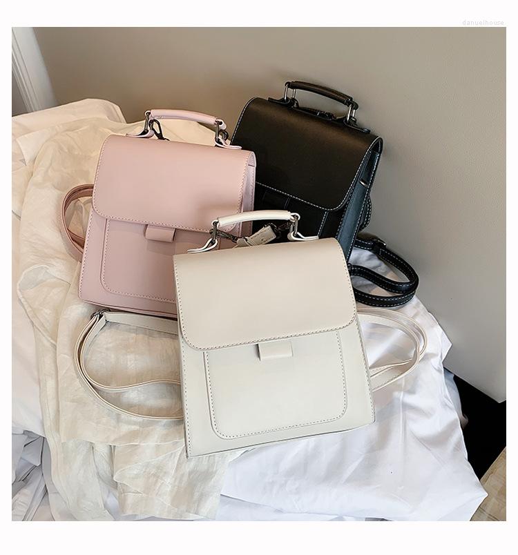 

School Bags Bag Female Korean Version Backpack 2023 College Style Casual One-shoulder Portable Japanese Temperament Girl Student, Black