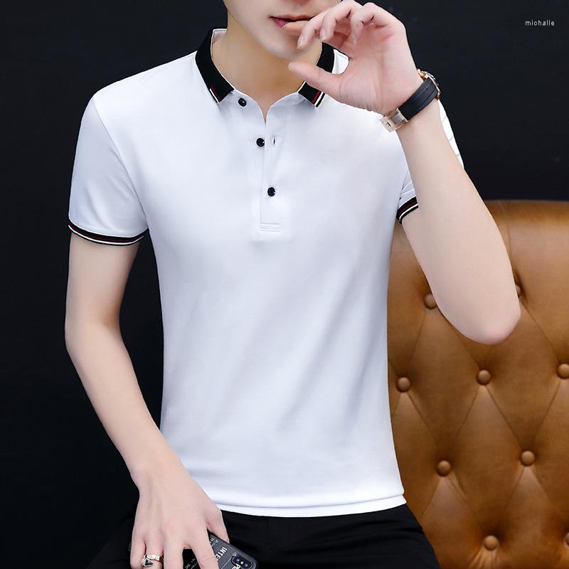 

Men's Polos Men Slim Cotton Polo Shirt Mens Summer Casual Short Sleeves Breathable, Color3