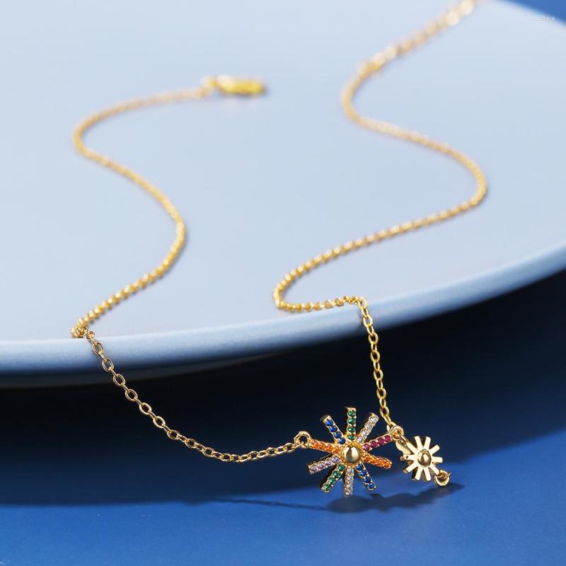 

Chains Fashion Zircon Pendants Women Chokers Personality Gold Color Necklaces For Ladies Jewellery Party Gift