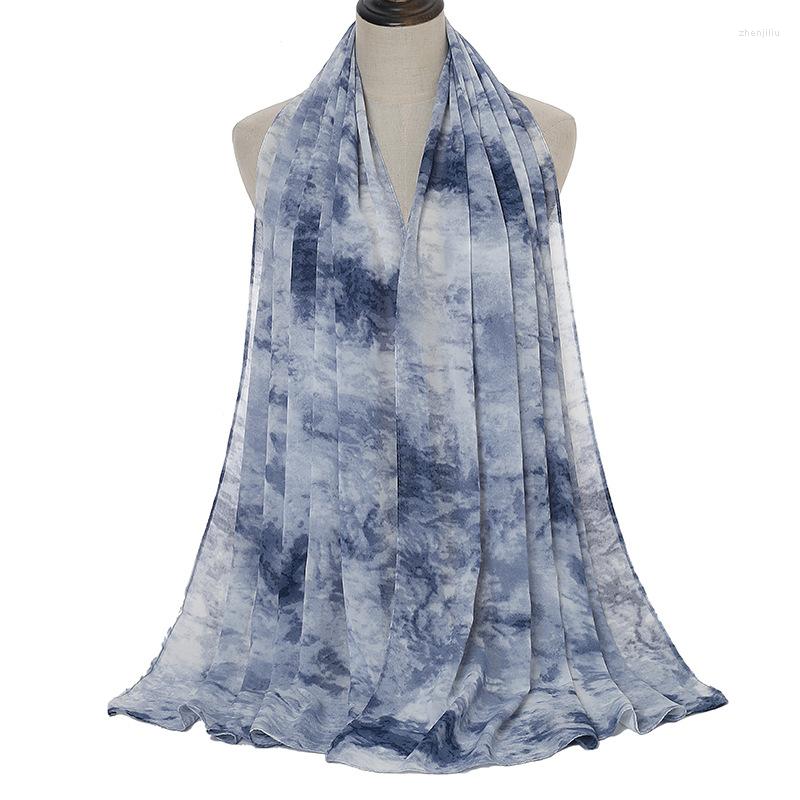 

Scarves S014 Colored Dyed Chiffon Muslim Hijab Scarf Big Size Head Shawls Wrap Headscarf Islamic Hat