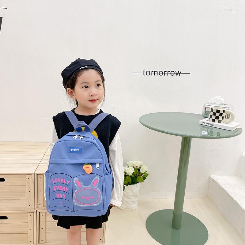 

School Bags Kids Backpack Kindergarten Schoolbag Girls Boy Baby Cute Travel Cartoon Toddler Primary Bookbag Student, Red