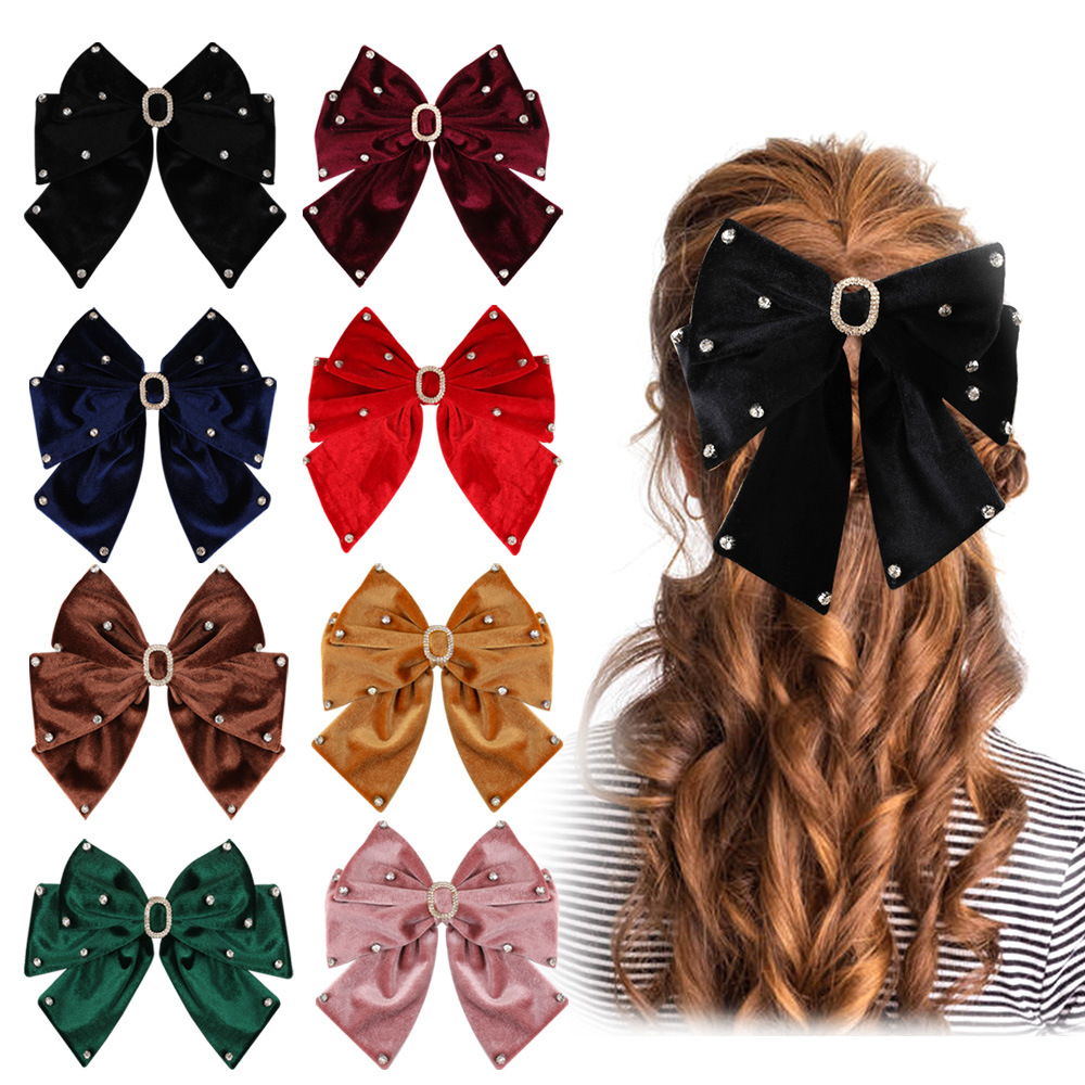 

Hair Clips Barrettes Korea Style Hairpin Sweet pearl Floral Bow Ponytail Holder Women Fashion Hair accessory, As pic