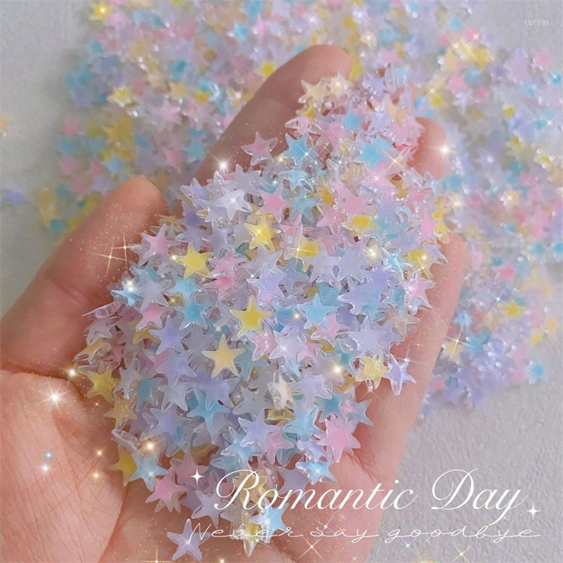 

Nail Art Decorations 50pcs Ice Clear Resin Glitter Acrylic Flower Moon Peach Jewelry Ornament DIY Charms Nails Accessor