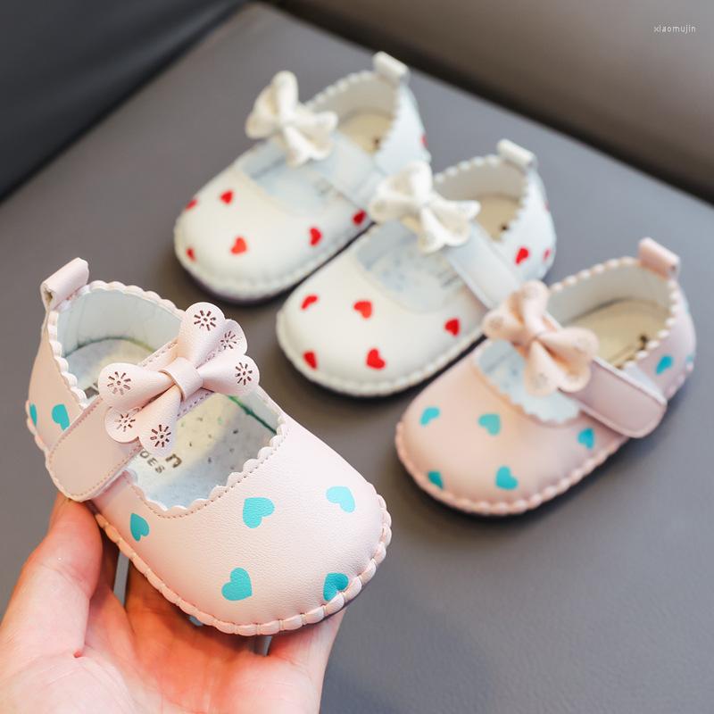 

First Walkers 2023 Born Baby Walking Casual Shoes Soft Soled Girl Princess Single Cartoon Cute Boy Spring Autumn Infant Leather, See chart