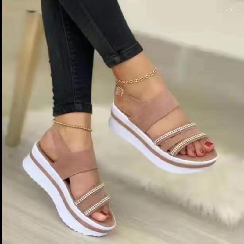 

Dress Shoes Buckle Strap Street Summer Punk Beach Wedges 2023 Fashion Wedge Female Platform Women Sandals Chunky Sandalias De Mujer, Black