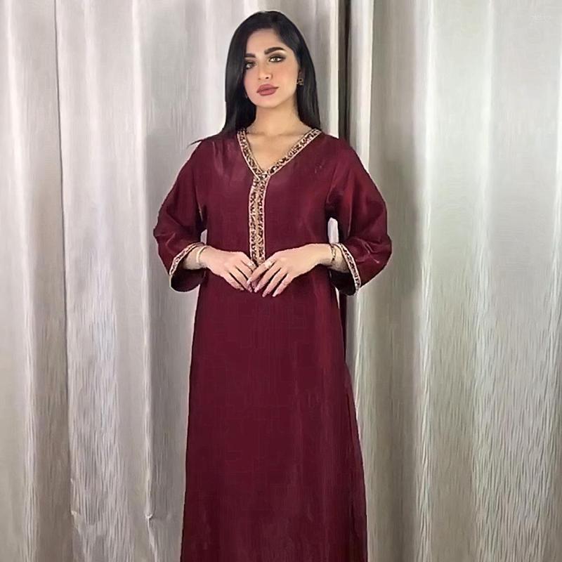 

Ethnic Clothing Kaftan Musulman Vestidos Abaya Dubai Muslim Satin Dress Turkey Islamic Jalabiya Evening Dresses For Women Robe Femme