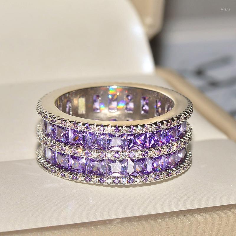 

Cluster Rings 2023 S925 Silver Minimalist Thin For Women Wedding Brilliant Cubic Zircon High Quality Versatile Female Finger Jewelry