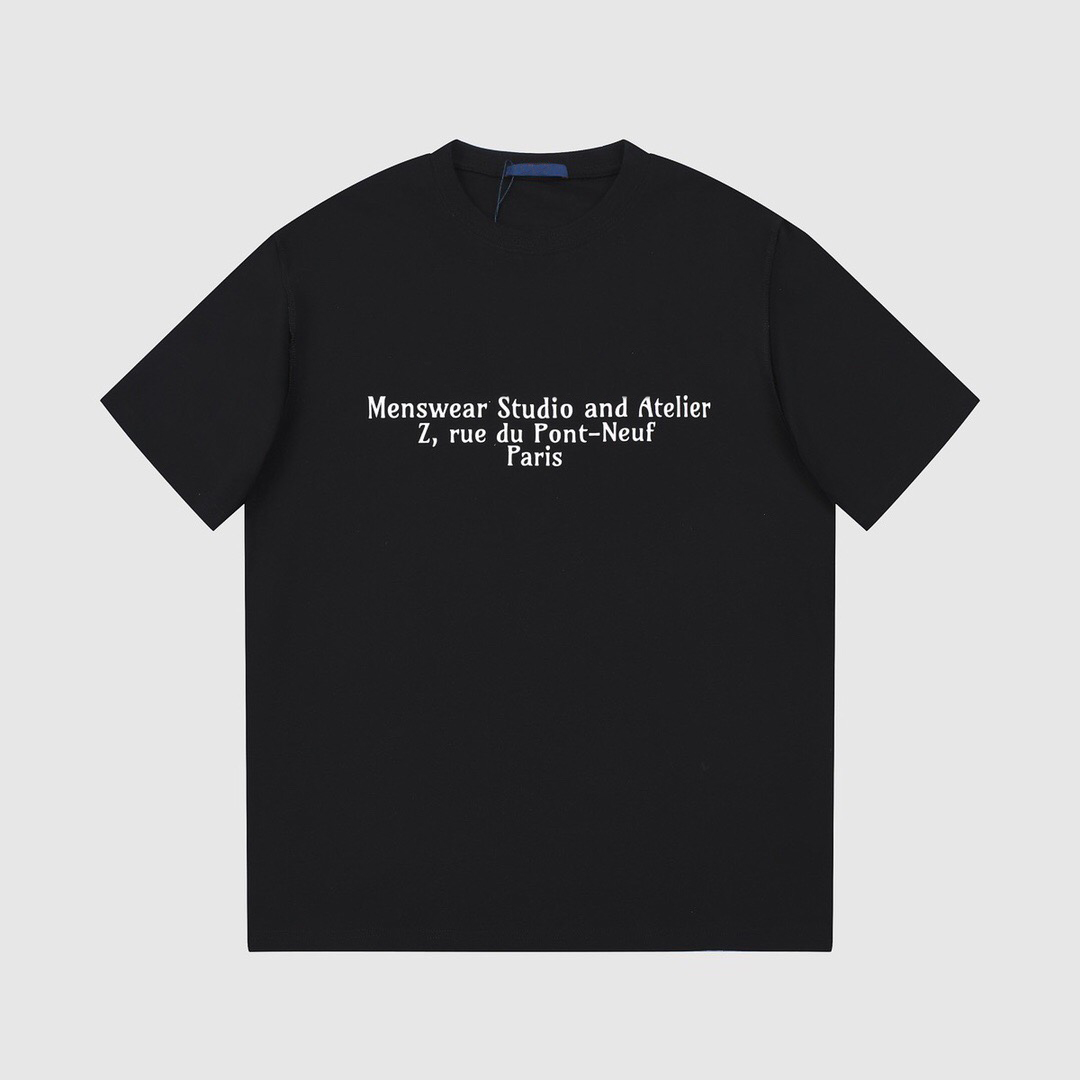 

new men's and women's T-shirt tops front and back letter-printed short sleeve double yarn fabric is fashionable and comfortable to wear Spring and summer, Customize