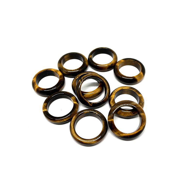 

Band Rings Men 6Mm Natural Pink Crystal Tiger Eye Green Stone Ring Bk Thin Smooth Anxiety Relief Unisex Healing Jewelry Gift Dhgarden Dh5Xp