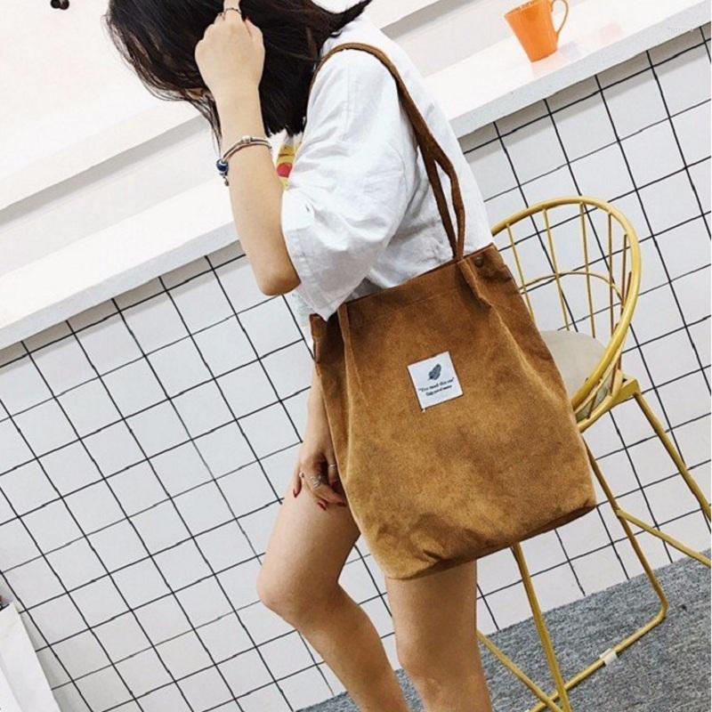 

Duffel Bags Shopping Bag Women Crossbody Handbag Shoulder Tote Corduroy