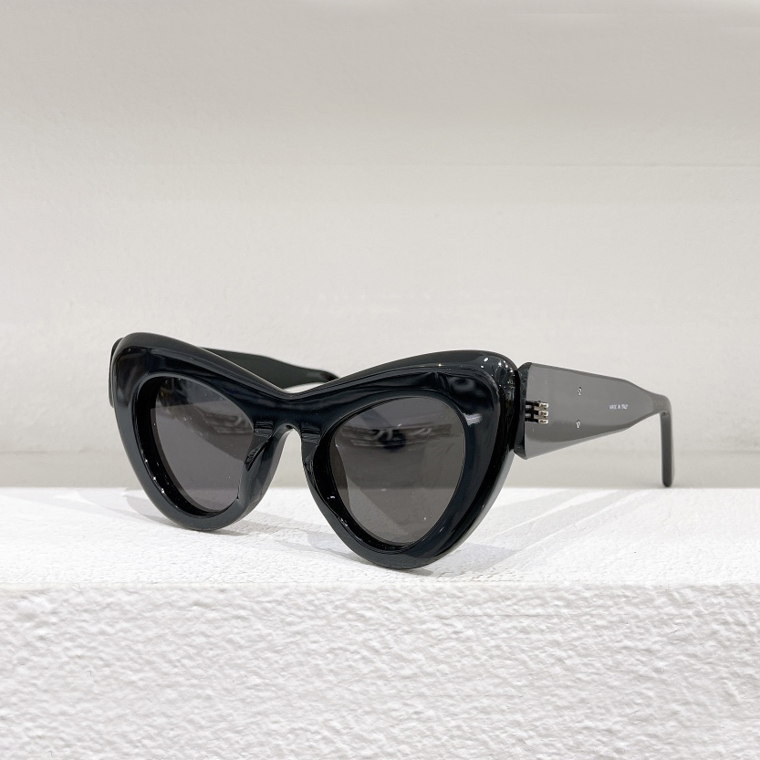 

0204 Black Cat Eye Sunglasses for Women Inside Out Designer Sunglasses UV400 Protection Eyewear with Box