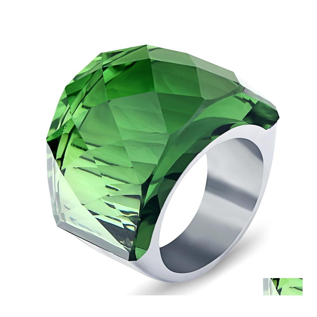 

Solitaire Ring Fashion Court Retro Mens And Womens Titanium Steel Inlaid Gemstone Stainless Finger Drop Delivery Jewelry Dh6Pq