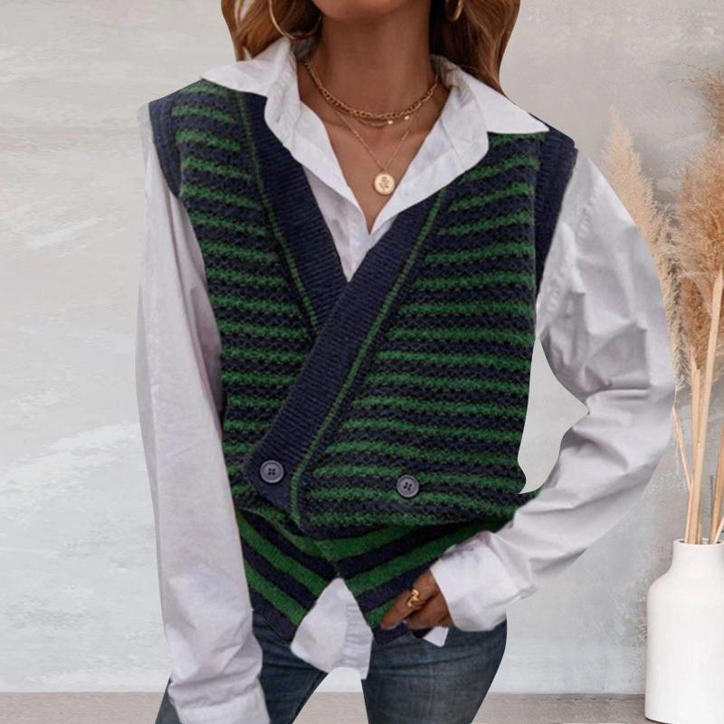 

Women' Sweaters Womens Oversized V Neck Knit Sweater Vest Tunic Sleeveless Top Women, Brown