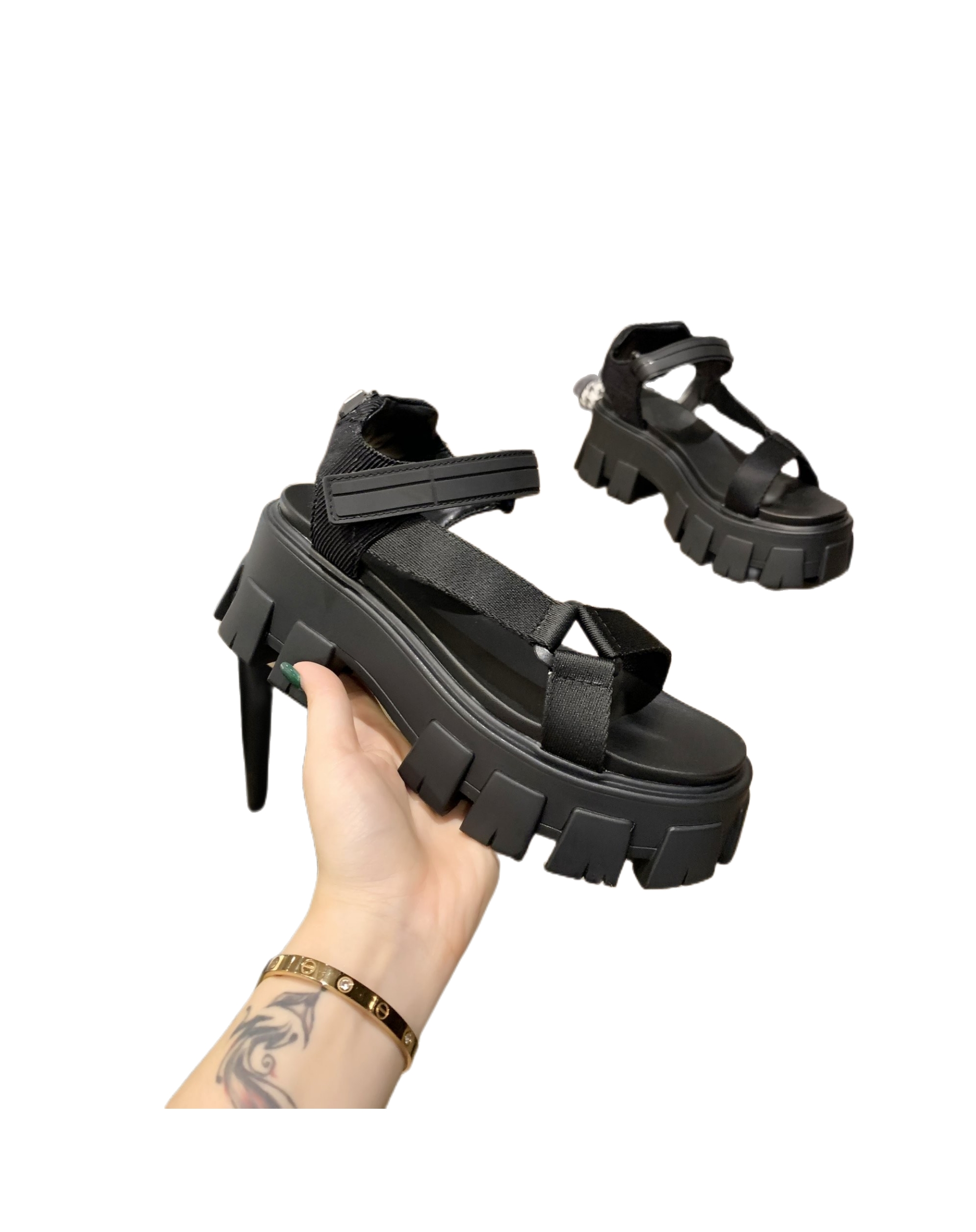 

Women Foam Sandals Big Toe Canvas Stitching Slippers Fashion Beach Pool Patch Marshmallow Slides Sports Punk Style Rubber Rivet Casual Foam Bottom Shoes size 36-41