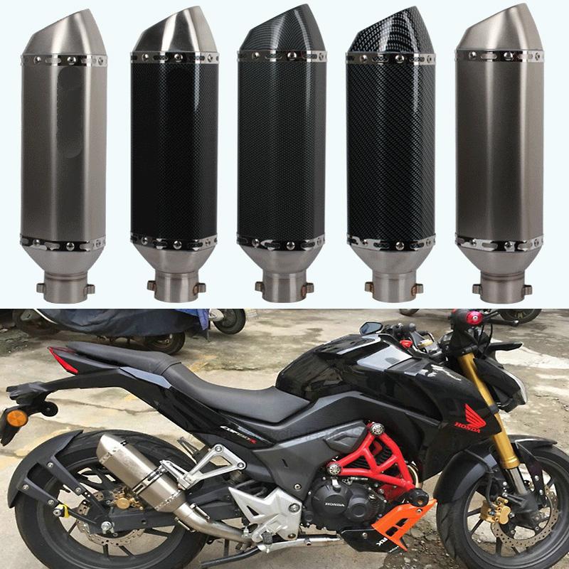 

Motorcycle Exhaust System Universal 51mm Modified Muffler Pipe With Brand Laser Scooter Dirt Bike Muffle Moveable DB Killer Escape Moto