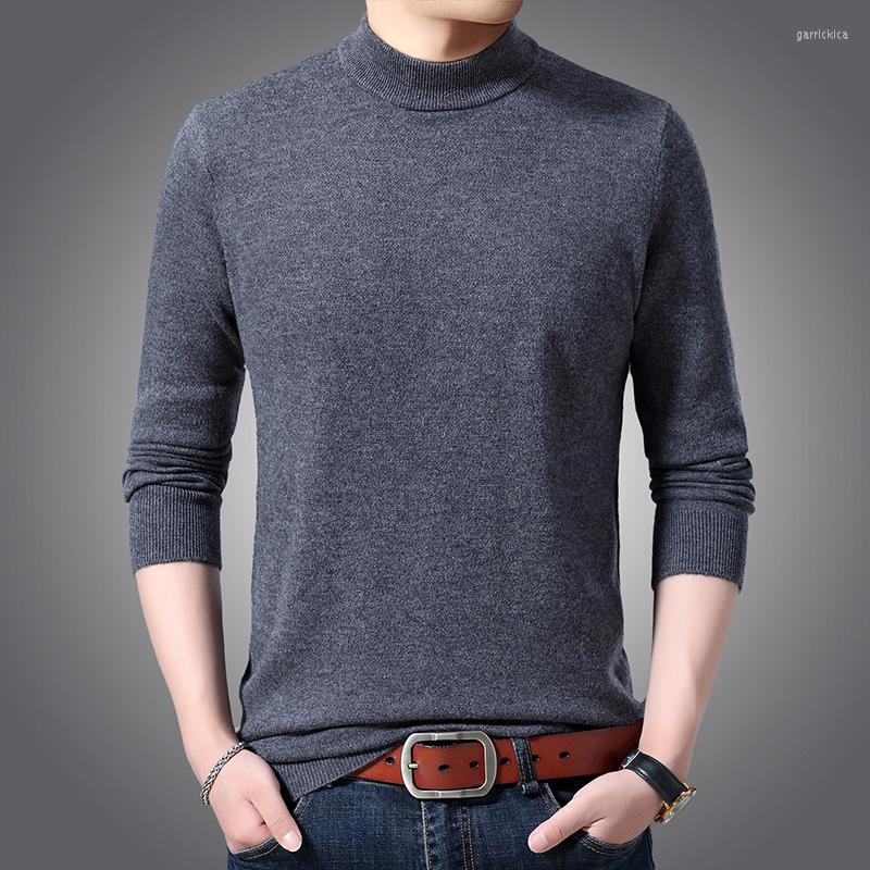 

Men's Sweaters Sweater Men Warm Casual O-neck Pullover Male 2023 Wool Solid Gray Black Winter Clothes