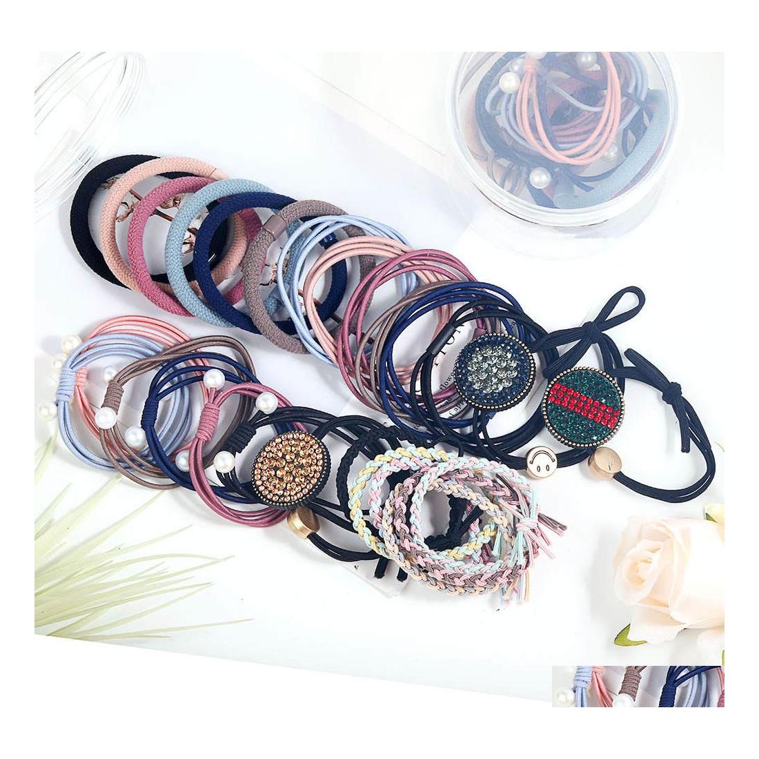 

Hair Rubber Bands Crystal Pearl Cute Rabbit Charm Band For Women Girl Ins Style Rope High Elasticity With Storage Drop Delivery Jewel Otx3R