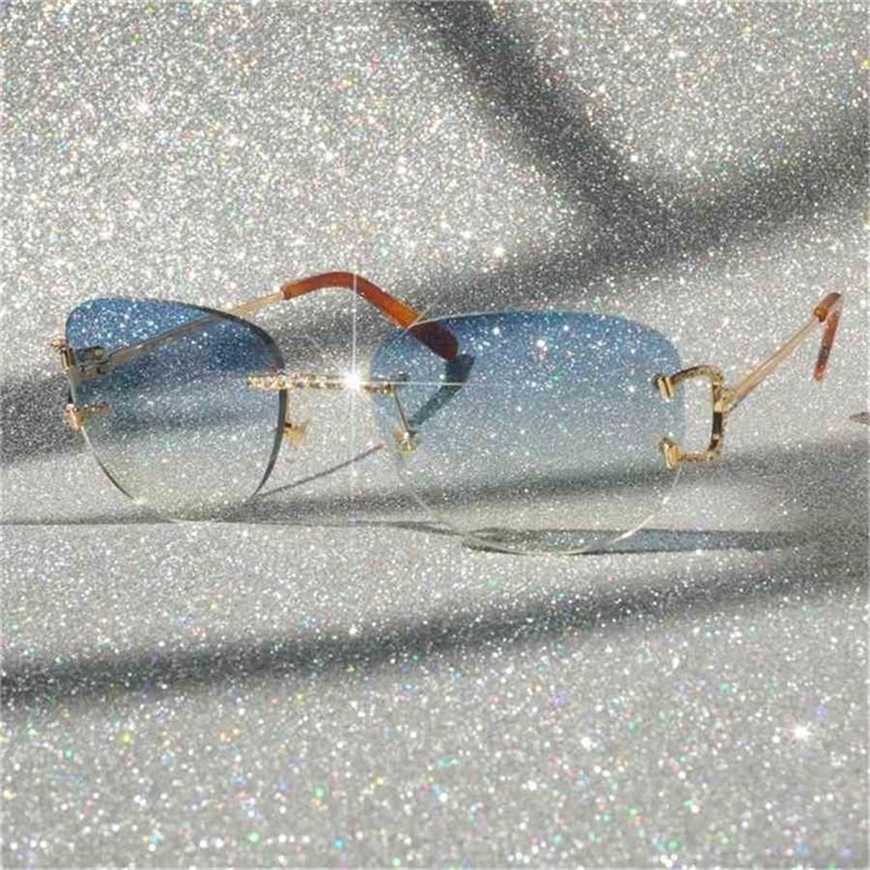

30% OFF 2023 Stones Fashion Men Rimless Rave Festival Carter Shades Designer Lunette Soleil Luxury