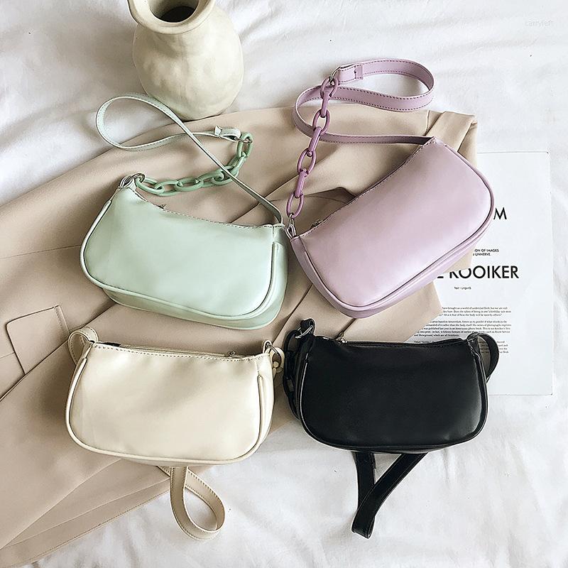 

Duffel Bags Soft PU Leather Underarm Bag Handbag Women, White
