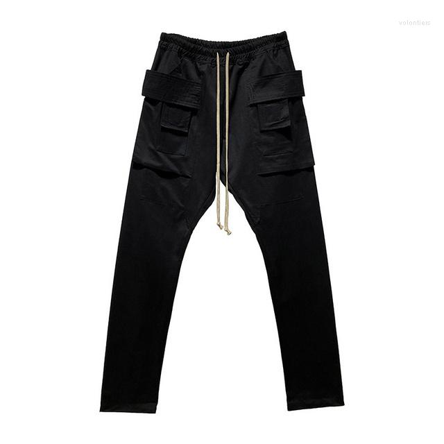 

Men' Pants 2023 Spring Luxury Men' Trendy Overalls Niche Designer Casual Cargo High Street Safari Quality Elegant Trousers, Black