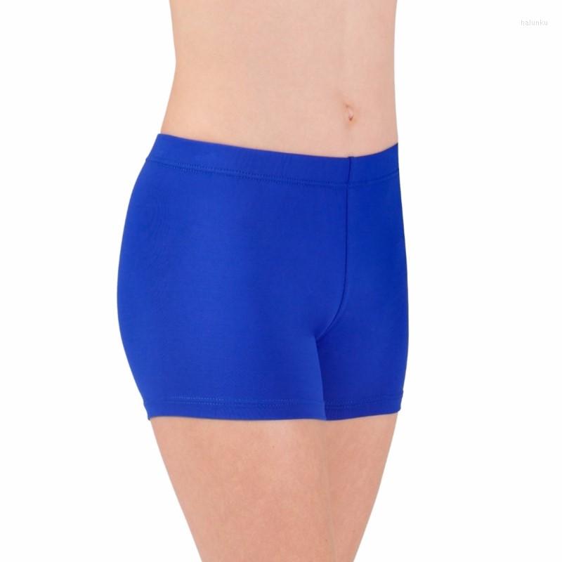 

Stage Wear Shiny Kids Girls Blue Black Gymnastics Dance Shorts, Yellow