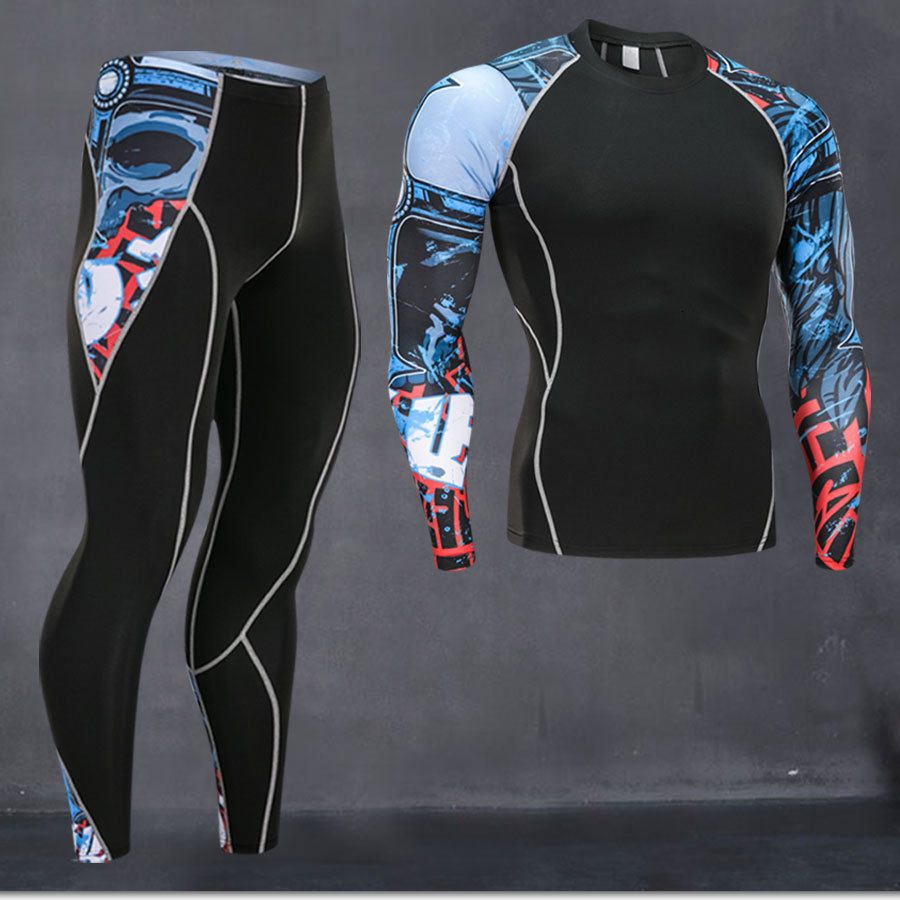 

Men's Thermal Underwear Top quality thermal underwear men sets compression fleece sweat quick drying clothing 230202, T-shirt