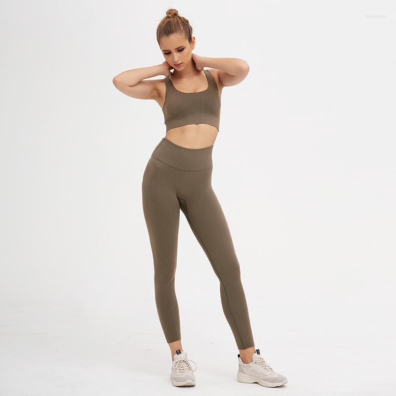 

Women' Pants MINDYGOO High Quality Custom Logo Factory Bodybuilding Yoga Suit Seamless Bra Long Two Piece, Black