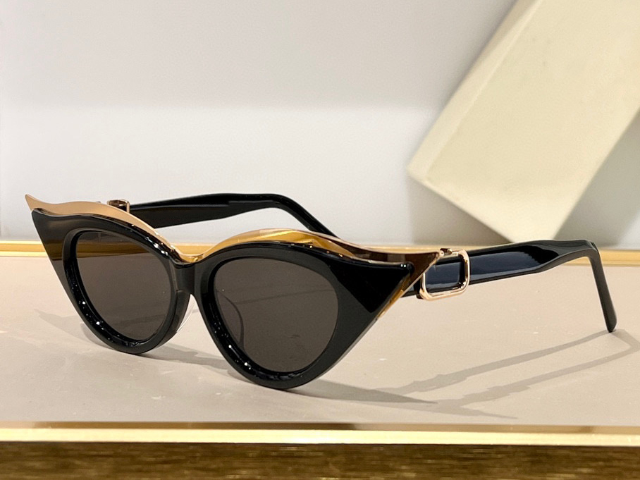 

Sunglasses For Women Men Summer 201 Cat Eye Style Anti-Ultraviolet Retro Plate Full Frame Glasses Random Box 201F