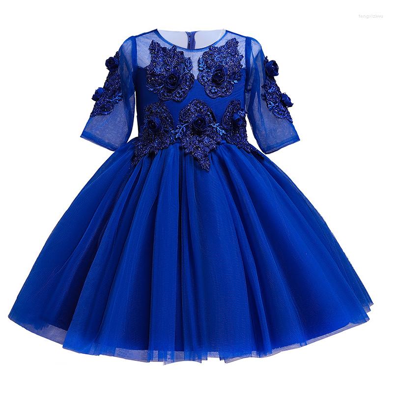 

Girl Dresses Baby Princess Lace Tutu Dress Wedding Gown Infant Bow Party Vestidos For 2 Years Birthday Girls, White