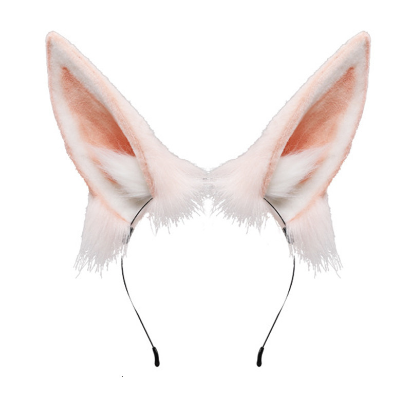 

Headbands Furry Plush Foldable Bunny Ears Headband Realistic Animal Rabbit Ear Hair Hoop Headwear Lolita Kawaii Cosplay Anime Accessories 230202