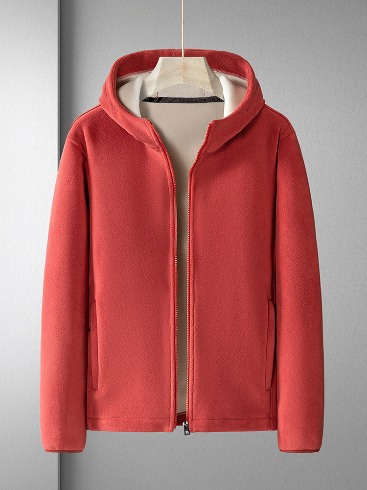 

Men's Hoodies Sweatshirts Winter Basic Thick Warm Hoodie Men Zip Up Polar Fleece  8XL Plus Size Solid Casual Thermal Hoody Jacket 230202, Orange