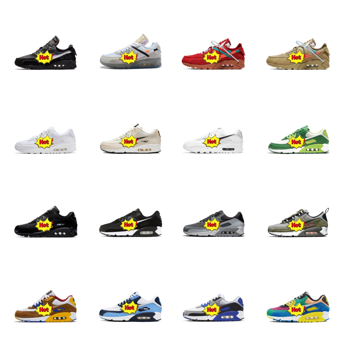 

Men's 90 Fashion Casual Running Shoes air cushion sneakers .Original Quality., Color 13
